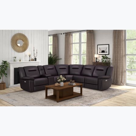 Biltmore Brown 6 Piece Power Reclining Sectional