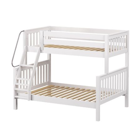 Maxtrix White Twin Over Full Bunk Bed