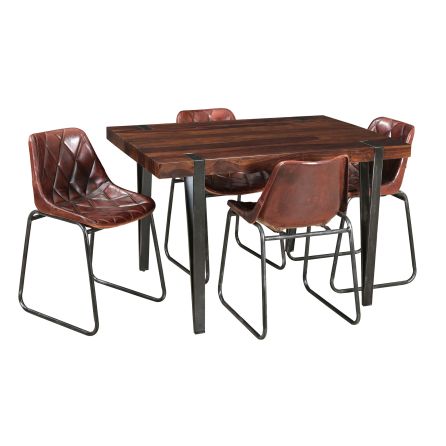 5 Piece Accent Dining Set (Table with 4 Chairs)