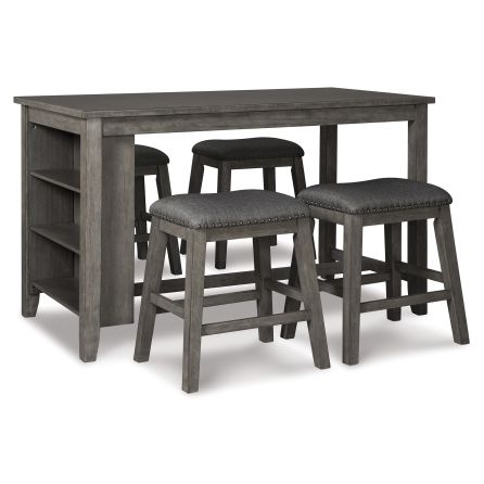 Caitbrook 5 Piece Dinette Set (Table with 4 Backless Stools)