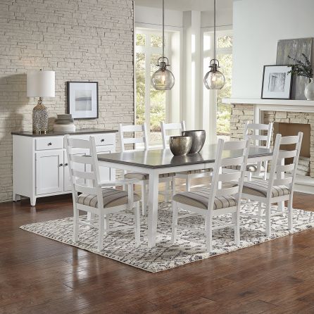 Cottage 7 Piece Dining Room Set (Table with 4 Side Chairs and 2 Arm Chairs)
