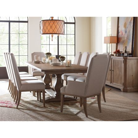 Monteverdi 9 Piece Dining Set (Trestle Table with 6 Side Chairs and 2 Arm Chairs)