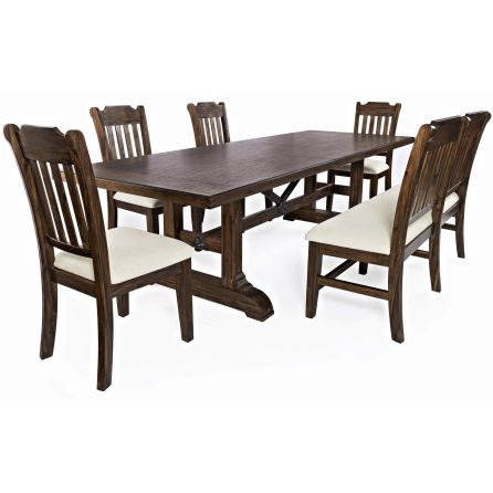 Bakersfield 6 Piece Dining Set (Rectangular Table with 4 Side Chairs and Bench)