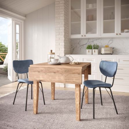 Urban Archive 3 Piece Dinette Set (Drop Leaf Table with 2 Slate Side Chairs)