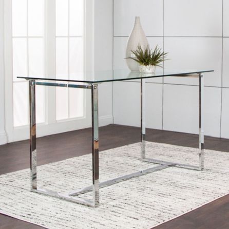 Tomasso Rectangular Glass Pub Table