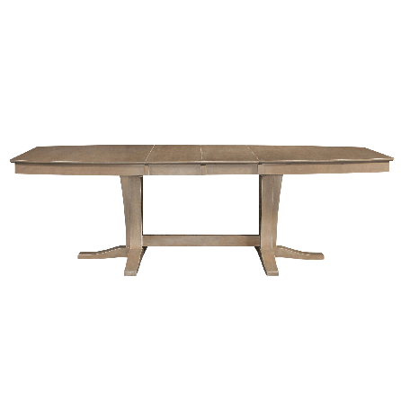 Cosmopolitan Weathered Grey Dining Room Milano Double Pedestal Table