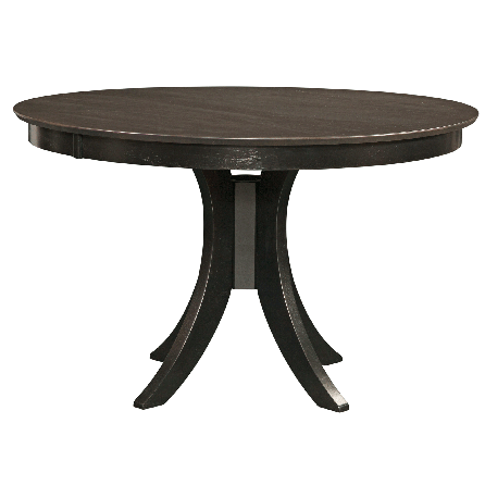 Cosmopolitan Coal/Black Dining Room Pedestal Table 48" Round x 30" H