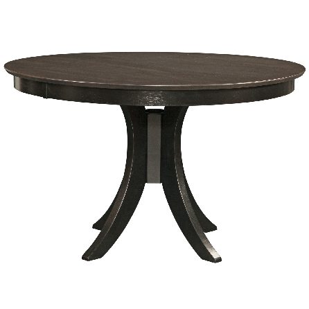 Cosmopolitan Coal/Black Dining Room Pedestal Table 48" Round x 36" H
