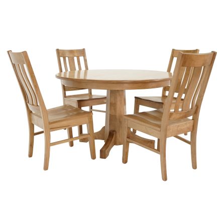 Cambridge Smokey Taupe 5 Piece Dining Set (Leaf Table with 4 Side Chairs)
