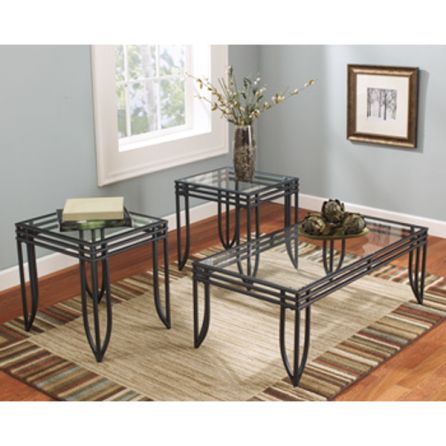 Exeter Occasional Table Set - Black/Brown - (Set of 3) - T113-13 by Ashley Furniture Signature Design