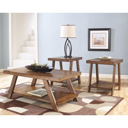 Bradley Occasional Table Set - Burnished Brown - (Set of 3) - T392-13 by Ashley Furniture Signature Design