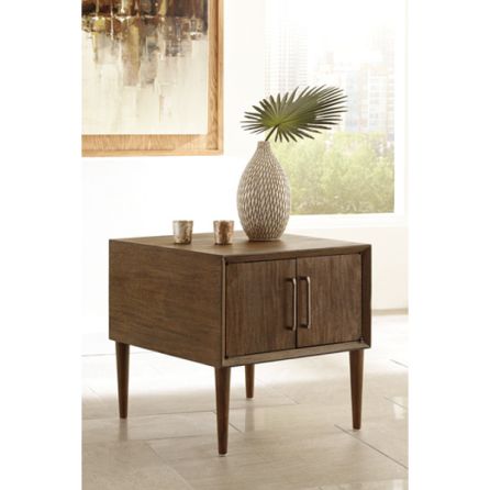 Kisper Square End Table - Dark Brown - (Set of 1) - T802-2 by Ashley Furniture Signature Design
