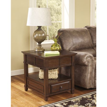 Gately Rectangular End Table - Medium Brown - (Set of 1) - T845-3 by Ashley Furniture Signature Design