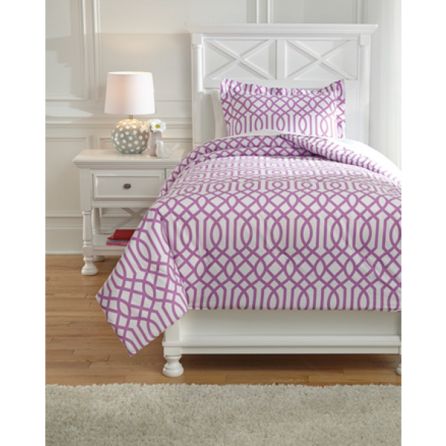 Loomis Twin Comforter Set - Lavender - (Set of 1) - Q758021T by Ashley Furniture Signature Design