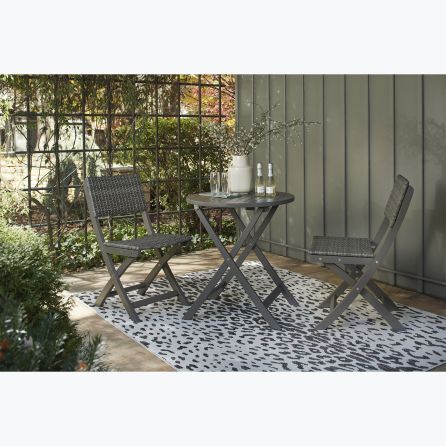 Safari Gray 3 Piece Set (Table with 2 Chairs)