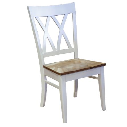 Front view of Sandstone White Side Chair