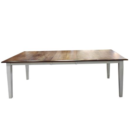 Front view of Sandstone White Rectangular Dining Table