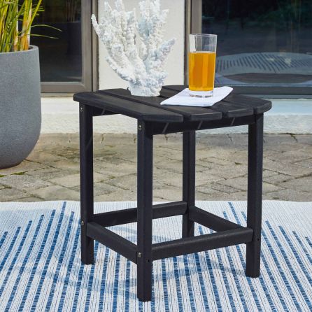 Black Outdoor Chairside Table