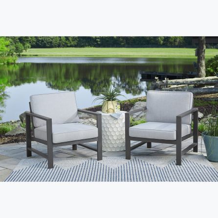 Fynnegan Outdoor Lounge Chairs (Set of 2)