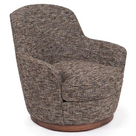 Grayson Earth Tweed Swivel Chair
