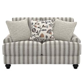 Front view of Marley Mocha Stripe Loveseat