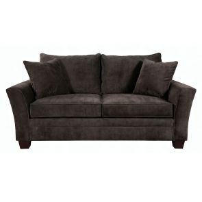 Front view of Posen Espresso Loveseat