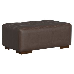 Front angled view of Finn Espresso Ottoman