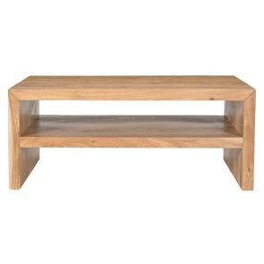 Front view of Dev Natural Rectangular Cocktail Table