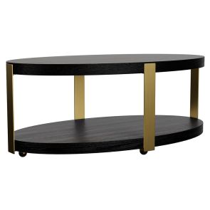 Front angled view of Mill River Oval Cocktail Table