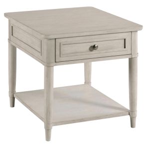 Domaine White Rectangular End Table
