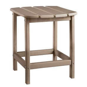 Grayish Brown Outdoor Chairside Table