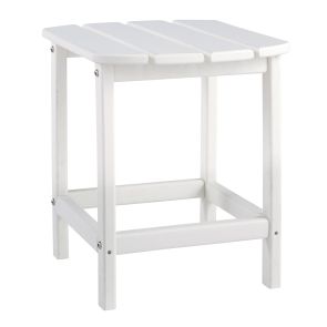 White Outdoor Chairside Table