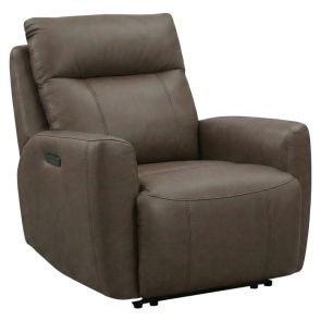 Front angled view of Pinehurst Mocha Power Headrest Zero Gravity Recliner