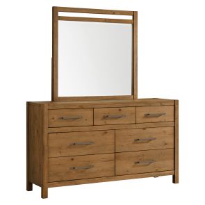 Front view of Boho Dresser and Mirror