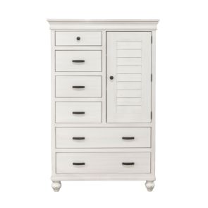 Cottage Pearl White Door Chest