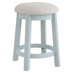 Front view of Coronado Blue Backless Stool