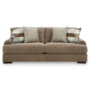 Front view of Jayne Park Pecan Sofa