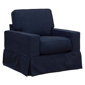 Americana Navy Slipcover Chair