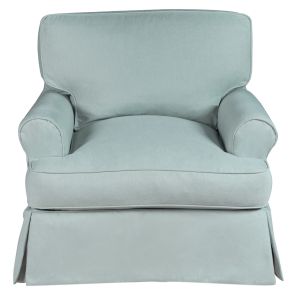 Horizon Light Blue Slipcover Chair