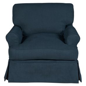Horizon Navy Slipcover Chair