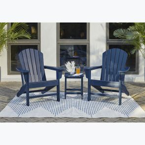 Sundown Treasure 3 Piece Outdoor Blue Patio Set