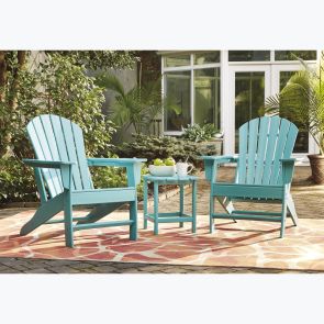 Sundown Treasure 3 Piece Turquoise Outdoor Patio Set 