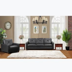 Front view of Charcoal 2 Piece Set (Sofa and Chair)