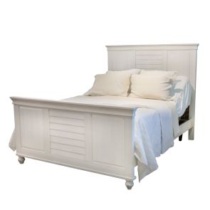 Cottage Pearl White Panel Bed