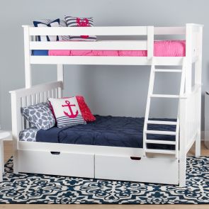 Snow Flake Twin/Full Bunk Bed with Drawers