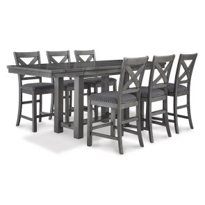 Myshanna 7 Piece Counter Set (Counter Table with 6 Stools)