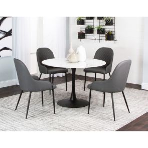 Targa 5 Piece Dinette Set (Round Table with 4 Side Chairs)