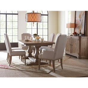 Monteverdi 7 Piece Dining Set (Trestle Table with 4 Side Chairs and 2 Arm Chairs)