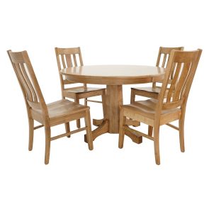 Front view of Cambridge Smokey Taupe 5 Piece Dining Set