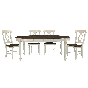 British Isles 5 Piece Dining Set (Oval Table with 4 Napoleon Side Chairs)